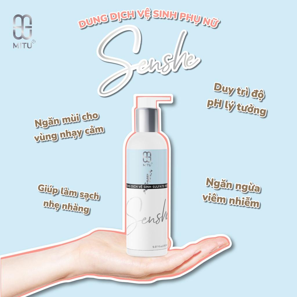 Dung Dịch Vệ Sinh Phụ Nữ MITUDO Senshe 150ml - kháng khuẩn dưỡng ẩm dùng được cho mẹ bầu và sau sinh