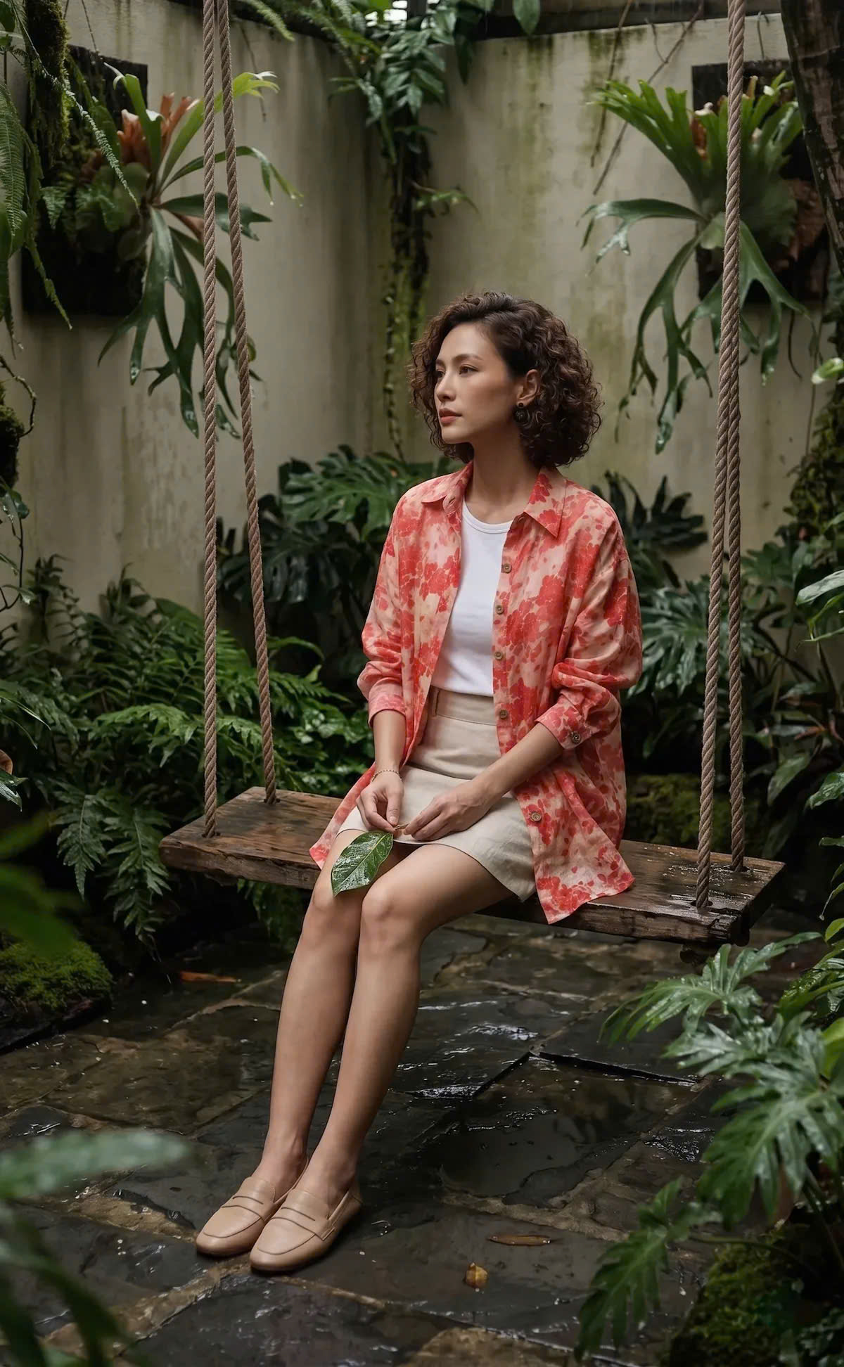 Áo Sơ Mi Dáng Rộng Oversize Gai Xanh Ramie Thanh Minh Top175 Thời trang Hity