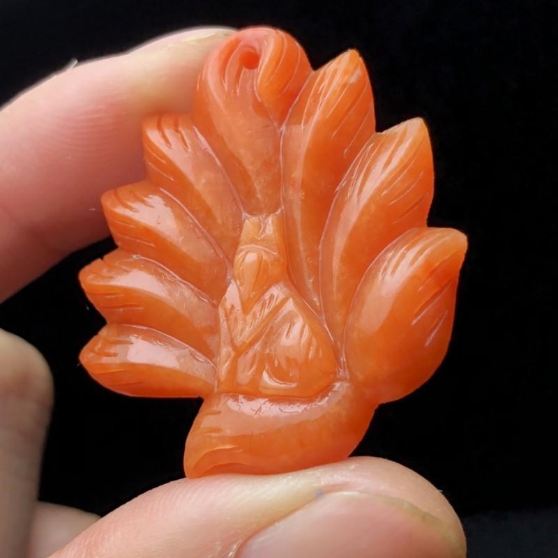 Hồ Ly Chúa Ngoc Huyết Đỏ Cam Vip - nghệ nhân tạc tay - Siêu tốt về tình duyên, tài lộc, bình an may mắn