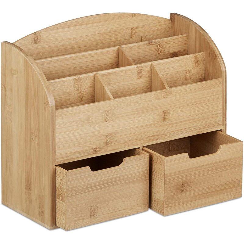 Hộp đựng đồ dùng để bàn bằng gỗ TACHI.DEOR-024 | D13.5 x R33 x C28cm | Hộp gỗ đựng văn phòng phẩm | Hộp đựng mỹ phẩm