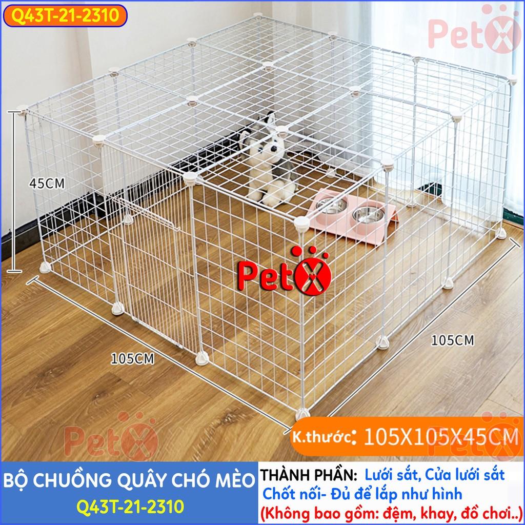 Quây chuồng chó mèo lắp ghép PetT nuôi thú cưng sơn tĩnh điện giá rẻ