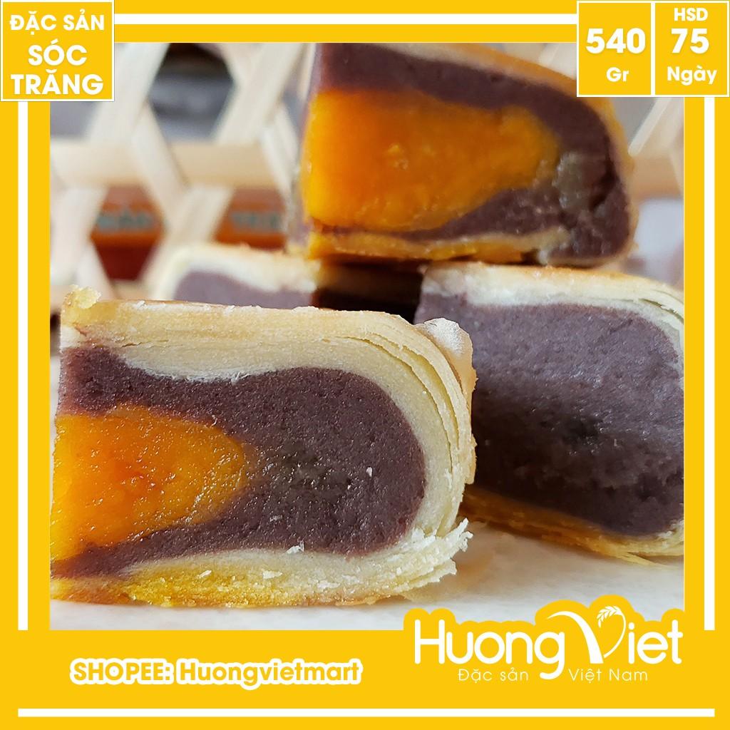Bánh pía đậu đỏ sầu riêng trứng muối 540g, bánh pía Sóc Trăng Tân Huê Viên đậu đỏ 1 trứng