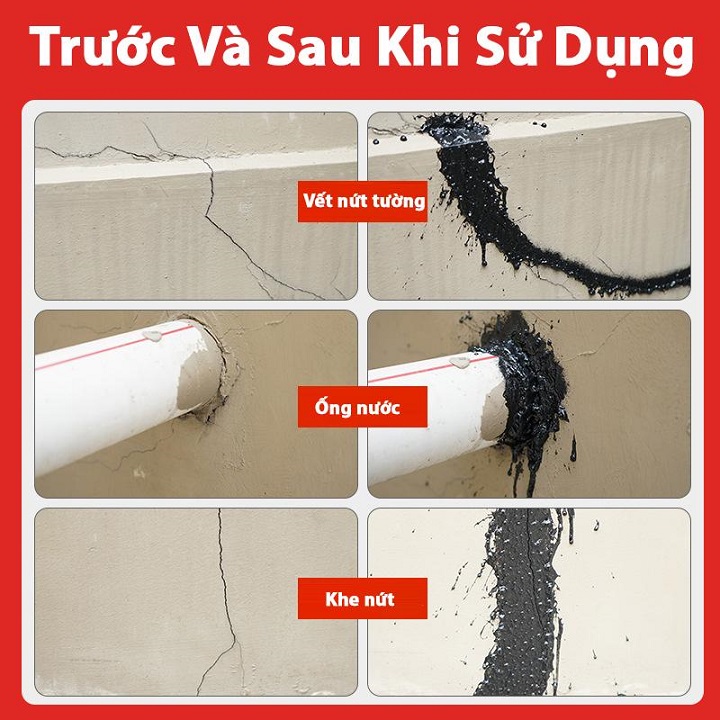 Bình xịt sơn chống thấm chống dột Loại To Thương Hiệu Đức, Chống Thấm Dột Trần Nhà Mái hiên, Mái tôn, Trần Nhà - Hàng chính hãng