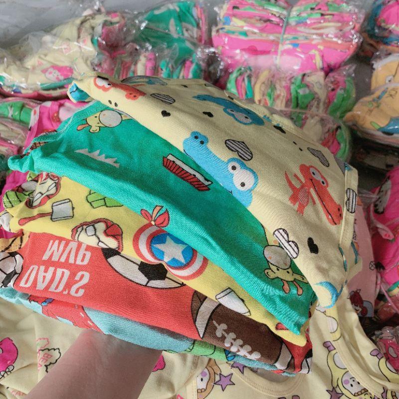 Bộ ba lỗ bé trai chất cotton co giãn 4c