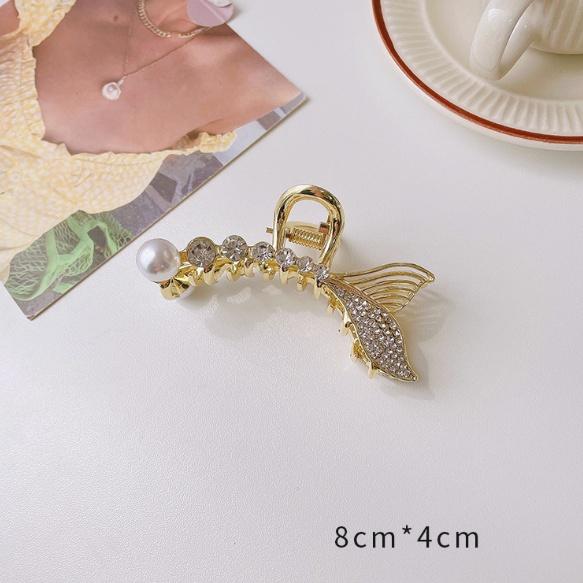 Kẹp tóc đuôi cá đính ngọc