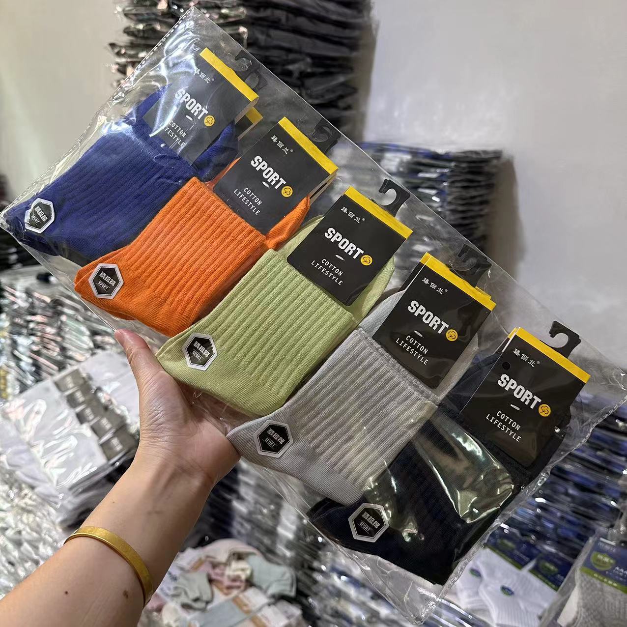 5 đôi tất vớ nam phong cách công sở chất liệu Cotton dày kháng mùi