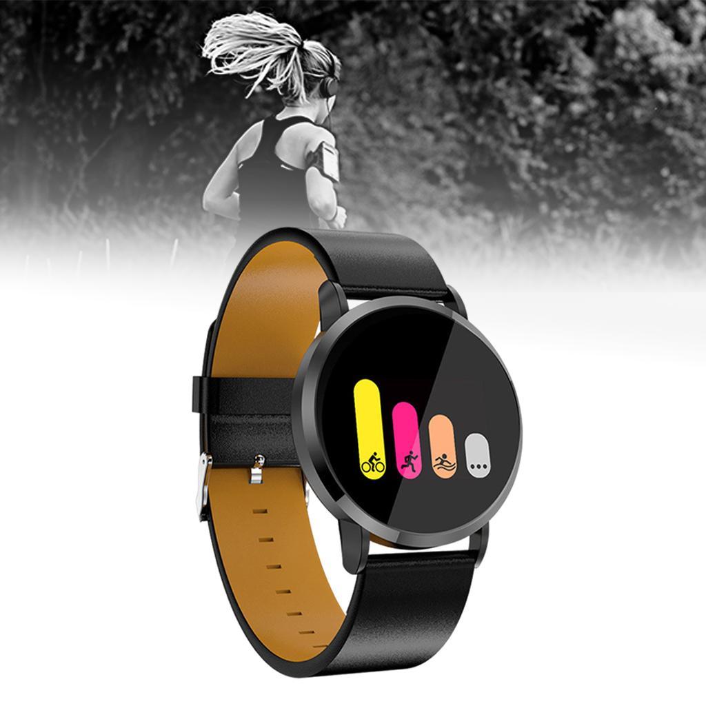 Many Sports Modes Pedometer Smartwatch for Black Strap