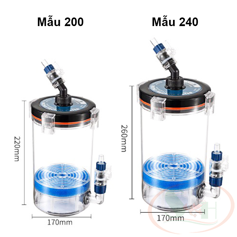 Lọc phụ Marine Front Filter Pro 200A, 200B, 240A, 240B phi 12, 16, 20 mm pre filter bể cá tép thủy sinh