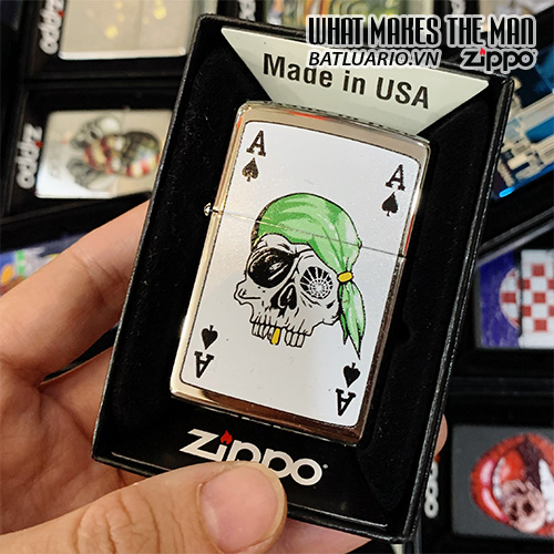 Bật Lửa Zippo 250 Skull Patch Web