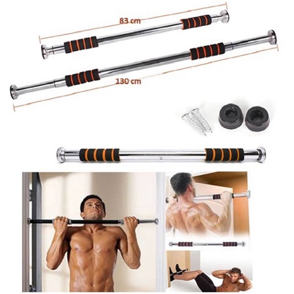 Xà Đơn Treo Tường, Gắn Cửa Tập Gym Tăng Cơ Bắp - Tải Trọng Tối Đa 120Kg Nhiều Kích Thước