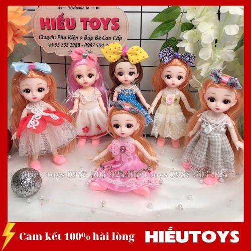 Búp Bê Hộp 6 Bê Chibi 16cm Mắt Đá Giống Thật Hàng Cao Cấp Búp Bê Đồ Chơi Cho Bé Gái