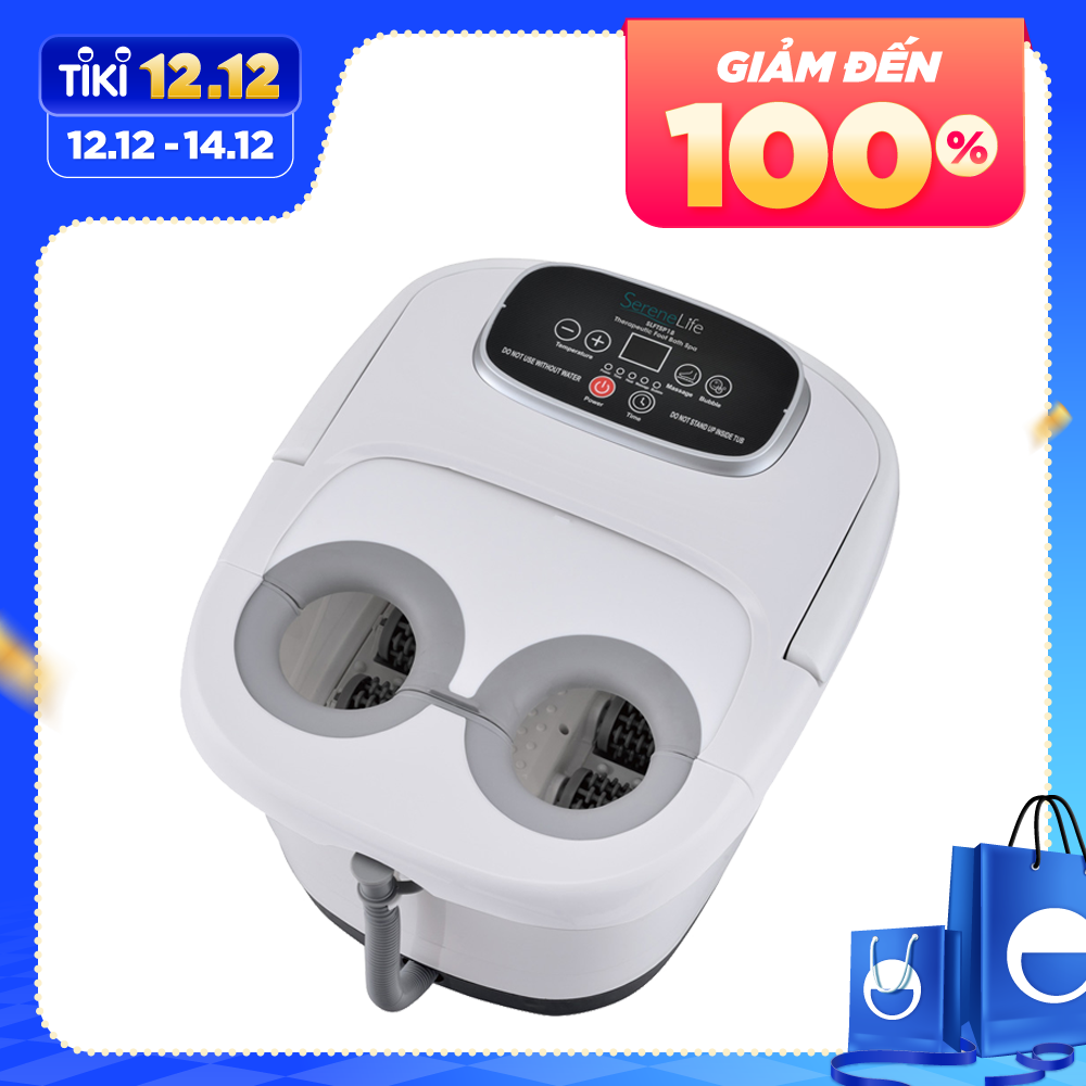 Bồn ngâm chân massage cao cấp USA 4 con lăn tự động Serenelife SLFTSP18 nhập khẩu