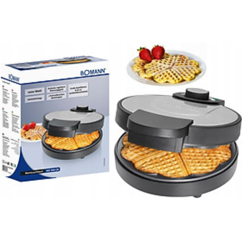 Máy Nướng Bánh WAFFLE BOMANN, Máy Làm Bánh Ngọt, Mặn, Công Suất 1200W, Nhập Đức, BH 12 Tháng