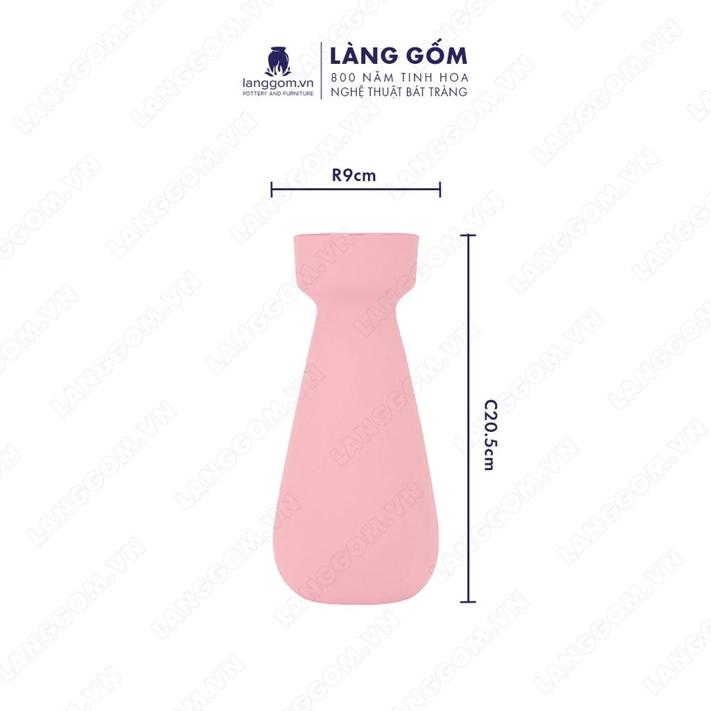 Bình hoa, lọ hoa Gốm sứ Bát Tràng cao cấp Men mát cổ thắt dùng làm quà tặng, trang trí - Làng Gốm Bát Tràng