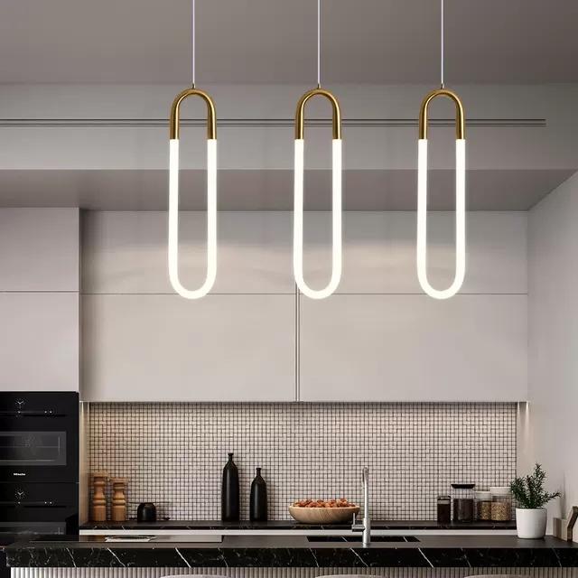 Đèn thả elip tích hợp led, đèn phòng ngủ, đèn decor