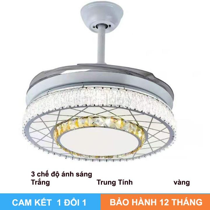 Đèn Quạt trang trí trần 3 màu 72w kiểu dáng sang trọng