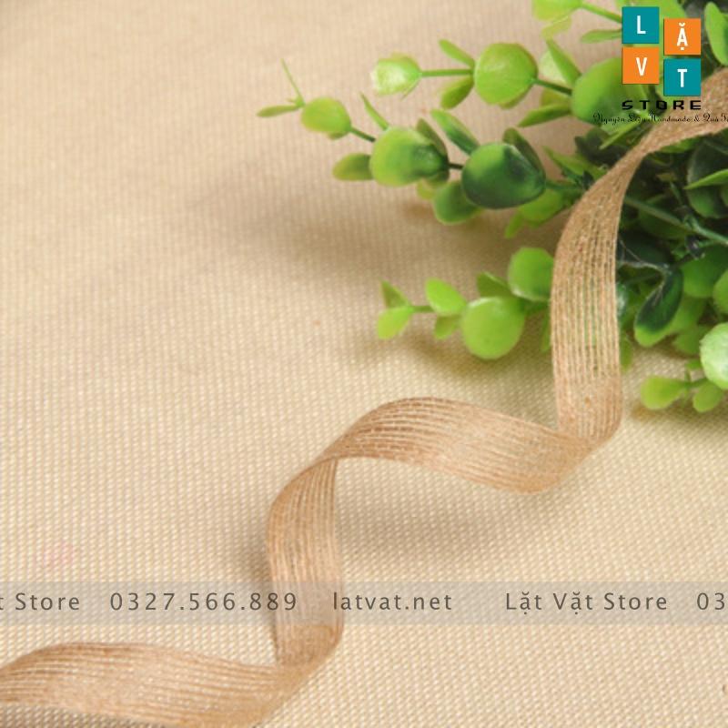 Ruy băng DIY lụa ephedra sáng tạo từ cây gai dầu trang trí, handmade, tiệc cưới, Giáng sinh- ribbon Decor