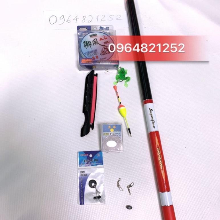 Cần câu tay DAIWA 5H dài 6m3 cần tải cá lên 9kg + phụ kiện 9 món y như hình cần siêu đẹp siêu bền
