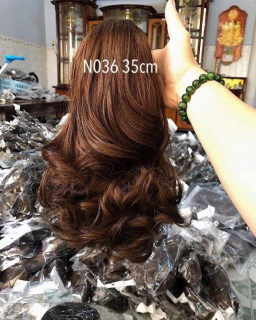 Tóc giả ngoặm xoăn ngoặm xoăn đuôi ngắn n036