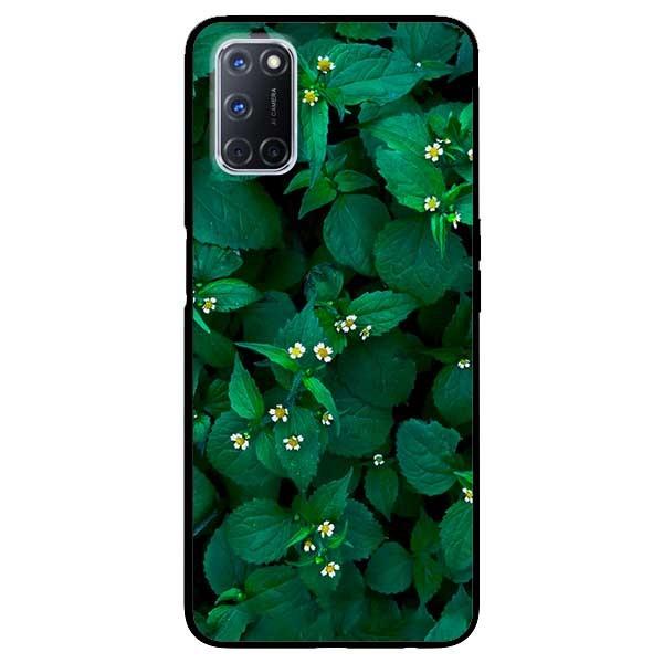 Ốp lưng dành cho Oppo A52 - A72 - A92 mẫu Lá Xanh Hoa Trắng