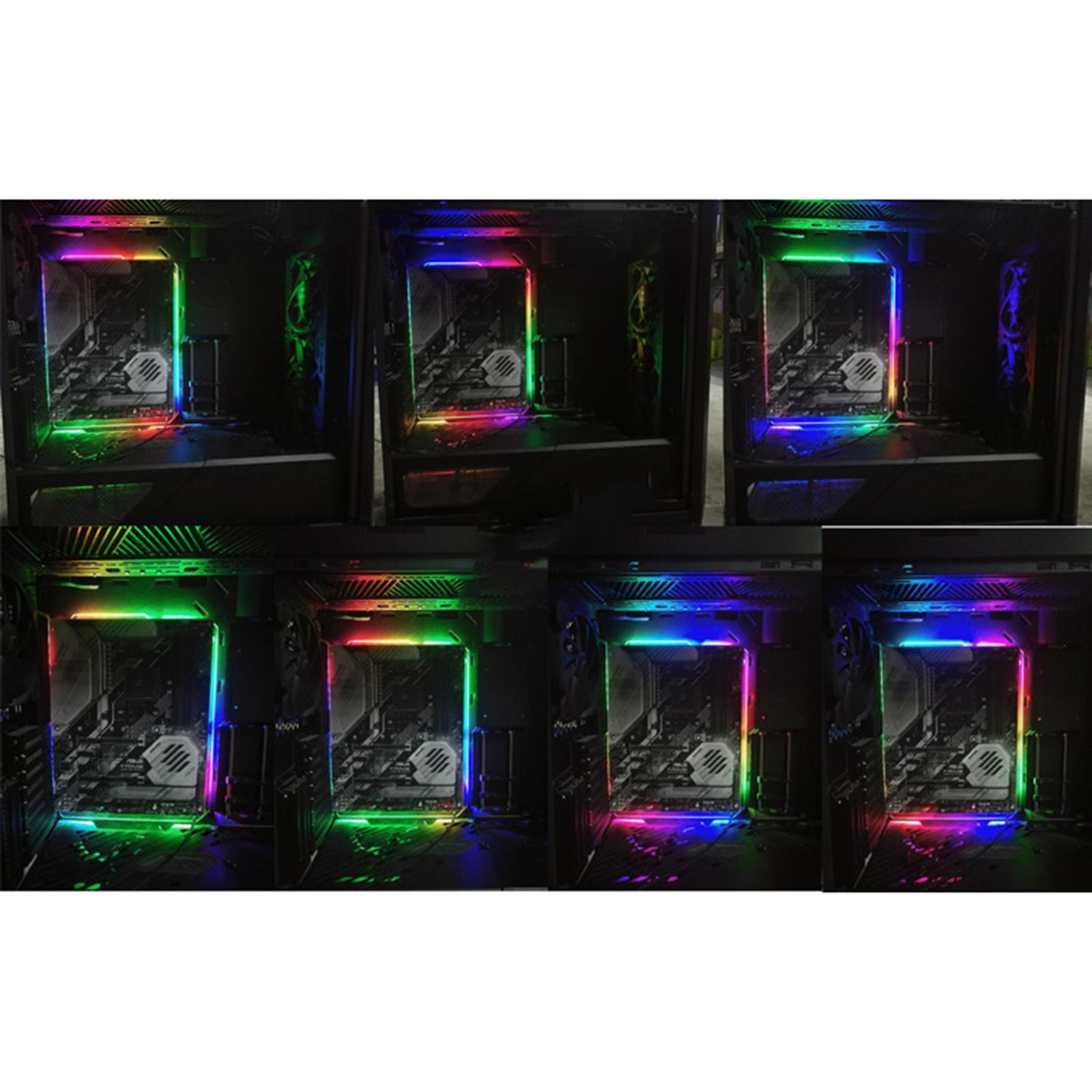 2x ATX RGB Backplate 5V 3 Pin Light-Emitting ARGB Sync Back Light for ATX Mainboard Backplane Gaming Motherboard Computer RGB Back Light