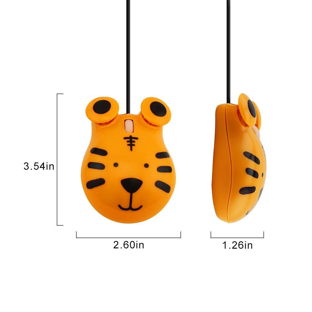 Chuột Máy Tính Có Dây USB Hình Động Vật Dễ Thương Cho Laptop