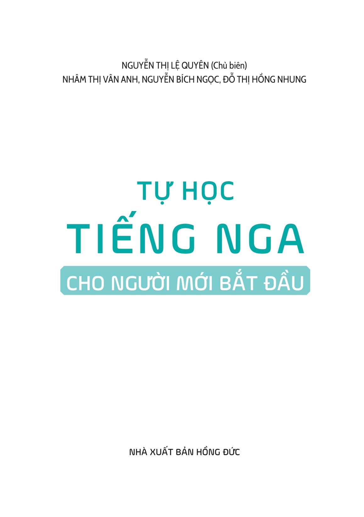Sách - Tự Học Tiếng Nga Cho Người Mới Bắt Đầu