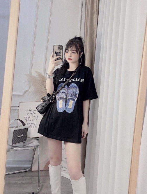 Áo thun cộc tay nam nữ hình 5D đôi giày buộc dây thời trang hè, áo thun tay lỡ in hình đôi dép, Áo Thun Unisex Form Rộng Tay Lỡ, Áo Phông Nam Nữ Oversize in hình Đôi dép, Áo thun Unisex Basic Tee phông