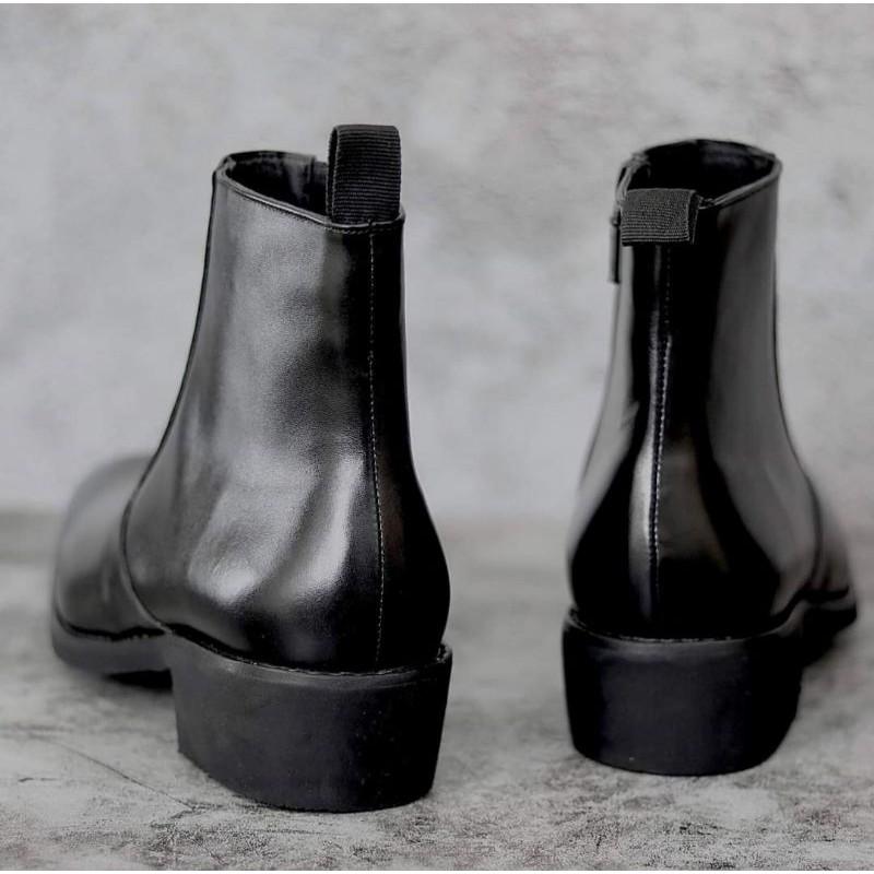 4.5cm Heels Boots, Zipper Chelsea Boots