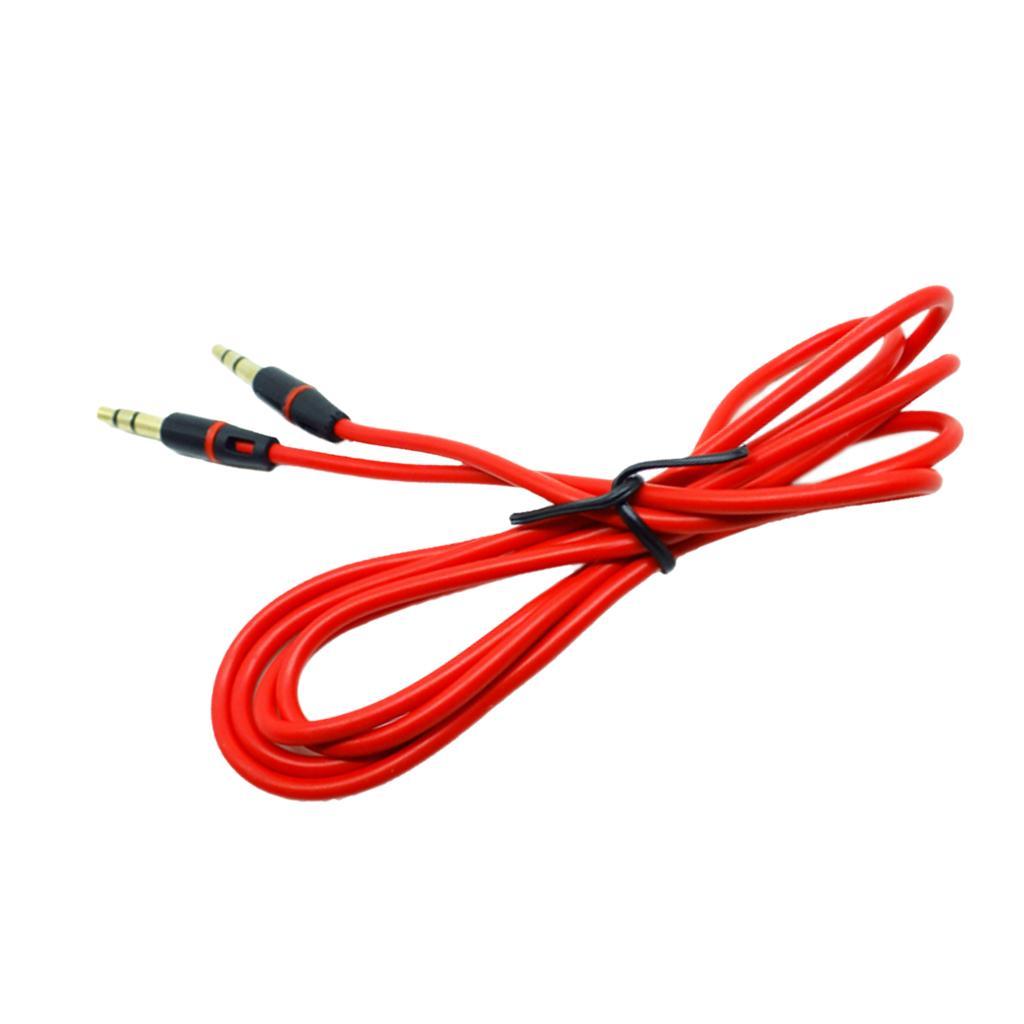 3.5mm Male To Male Stereo Auxiliary Aux Cable Red