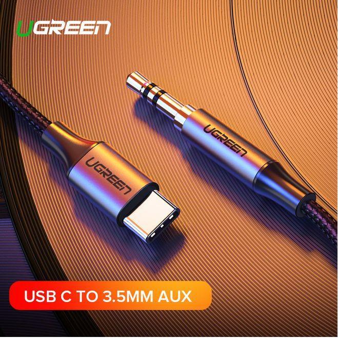 Ugreen UG30633AV143TK 1M màu đen Dây USB Type-C sang 3.5mm - HÀNG CHÍNH HÃNG