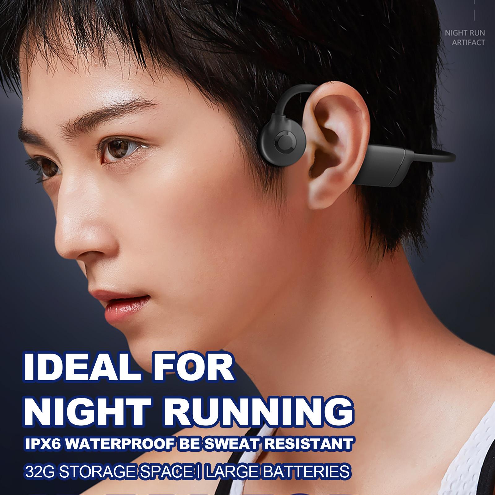 BH328 Bone Conduction Headphones 32GB MP3 Player Wireless BT5.3 Earphone IPX6 Waterproof Sports Headset Hands-free Mic