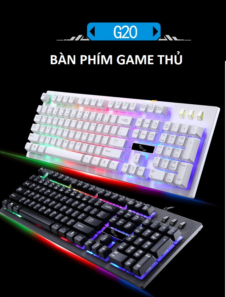 Bàn Phím Chơi Game Chuyên Dụng G.20 Thiết Kế Đèn Led Cực Ngầu