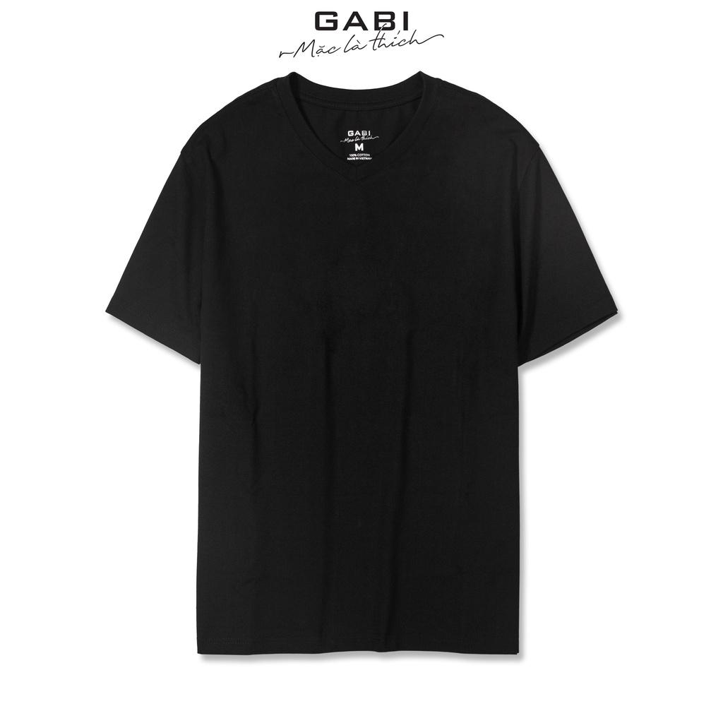 Áo thun Nam cotton 100% cổ tim Basic form Regular