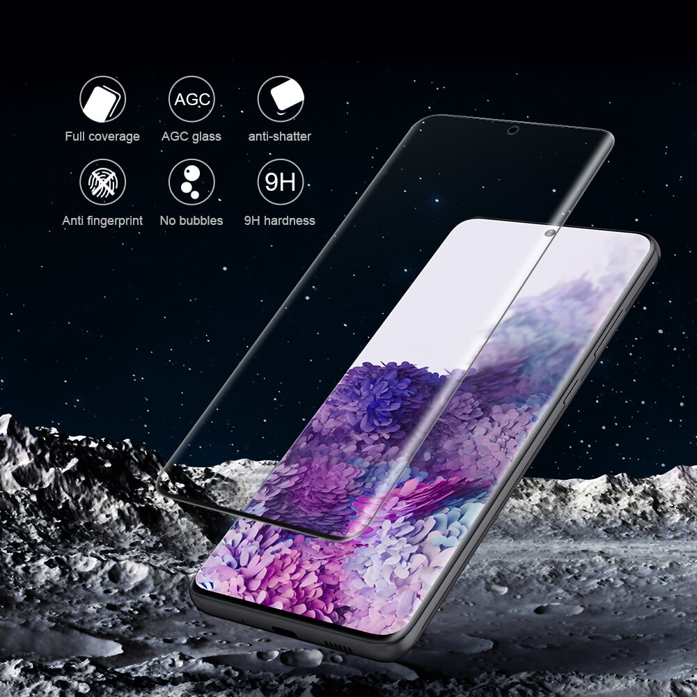 Miếng dán kính cường lực 3D full màn hình cho Samsung Galaxy S20 Plus hiệu Nillkin CP+ Max - Hàng chính hãng