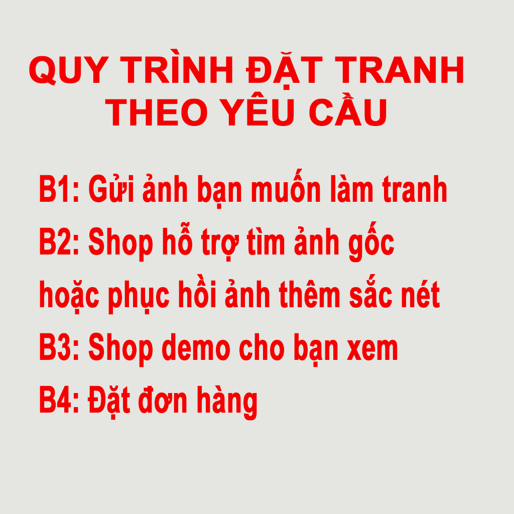 Tranh Treo Tường Làm Theo Yêu Cầu, Chất Liệu Canvas, Kích Thước 40x60cm 