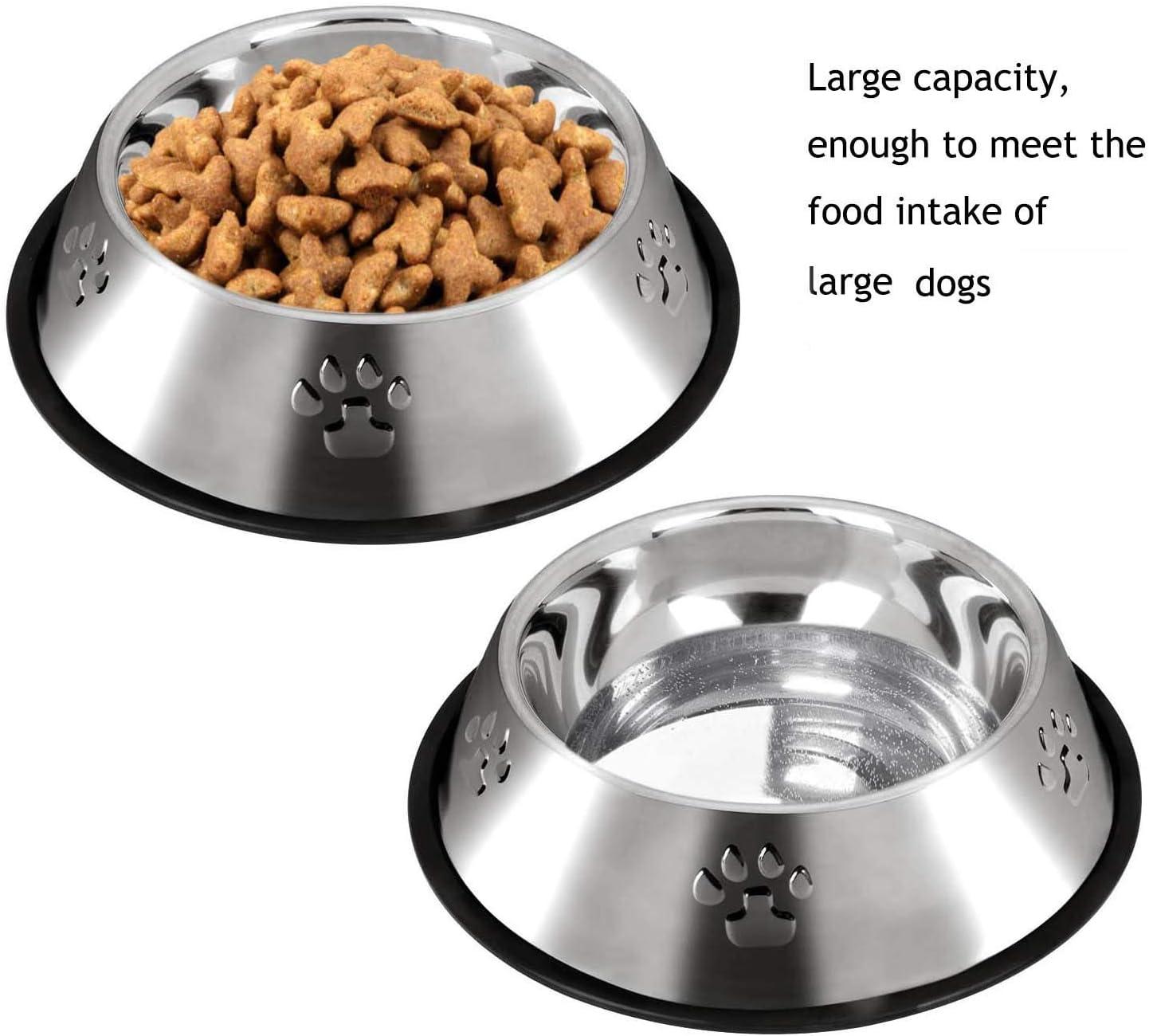 Bát bằng thép không gỉ cho chó có đế cao su không phải cho chó lớn cho chó 34 cm