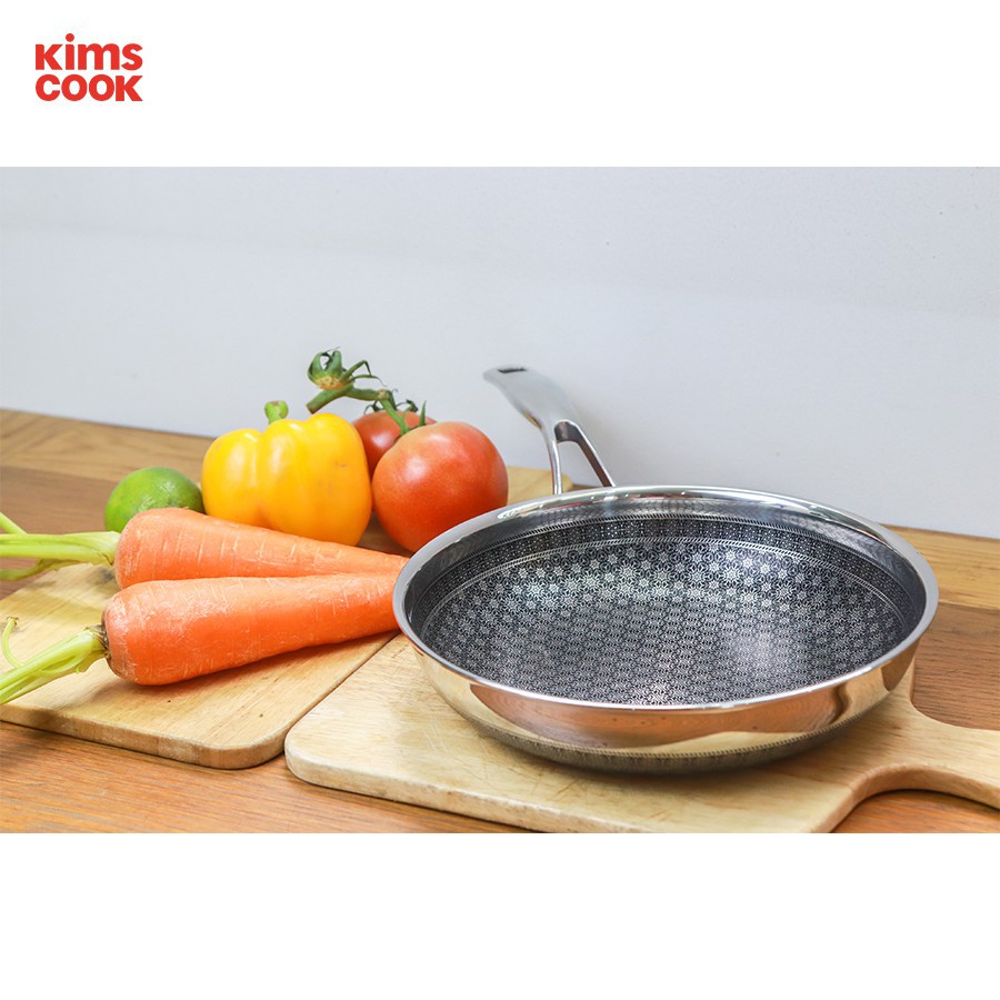 Chảo KIMS COOK Noon Song inox 3 lớp đáy từ chống dính 2 mặt