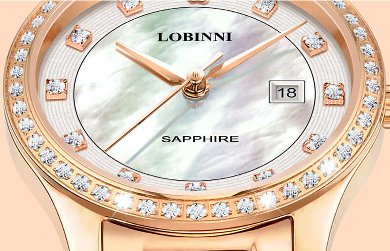 Đồng hồ nữ chính hãng LOBINNI L2005 Chống Nước ,chống xước ,kính sapphire, Thay pin miễn phí trọn đời máy,bảo hành 24 tháng Thời Trang Cho Nữ thiết kế đơn giản trẻ trung và sang trọng