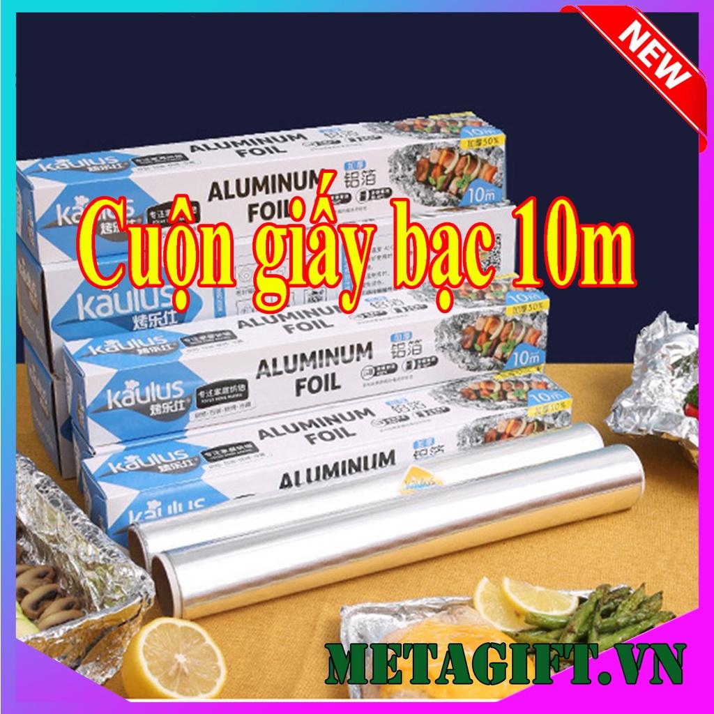 Cuộn giấy bạc nướng nhôm 20 mét KAULUS bọc thực phẩm dùng cho nồi chiên không dầu, lò nướng