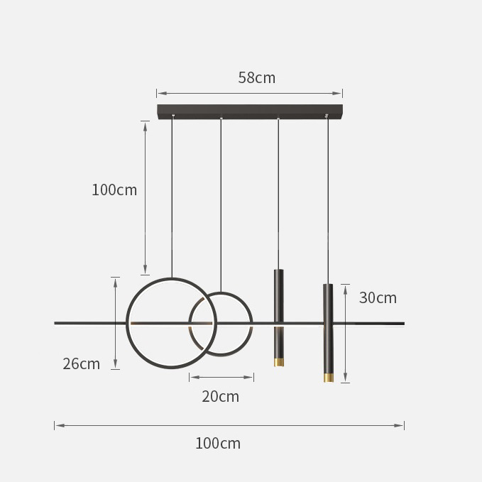 Đèn trần phòng khách hiện đại TAMOGA DCH 6987 3 chế độ Ánh sáng