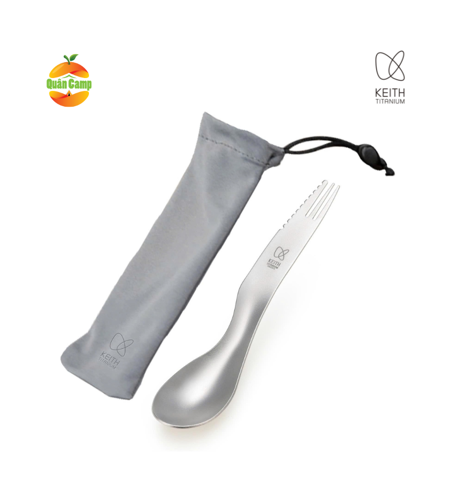 Muỗng đa năng 3 trong 1 (Muỗng Dao Nĩa) Keith Titanium Ti5231