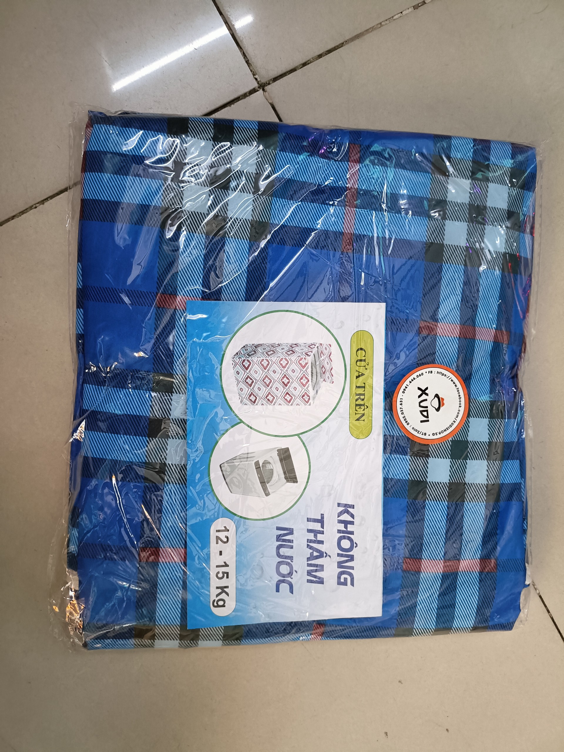 Áo Trùm Máy Giặt Cửa Trên, Cửa Ngang Vải Dù Siêu Dày, Chống Thấm Nước, Không Phai Màu, Size Từ 7kg-15kg