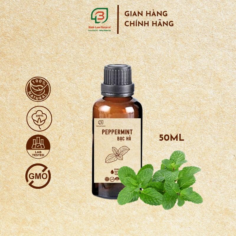 Tinh dầu bạc hà nguyên chất giải cảm, thơm phòng, kháng khuẩn, đuổi muỗi Bình Lam Natural 50ml