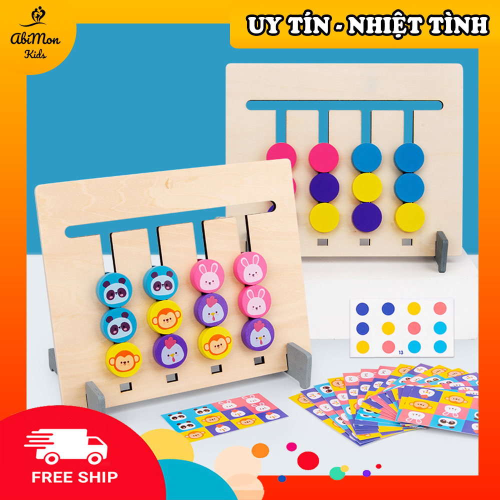 Trò Chơi Tư Duy 4 Màu Cho Bé  || Montessori cao cấp || Đồ chơi Gỗ - Giáo Dục - An toàn - Thông minh