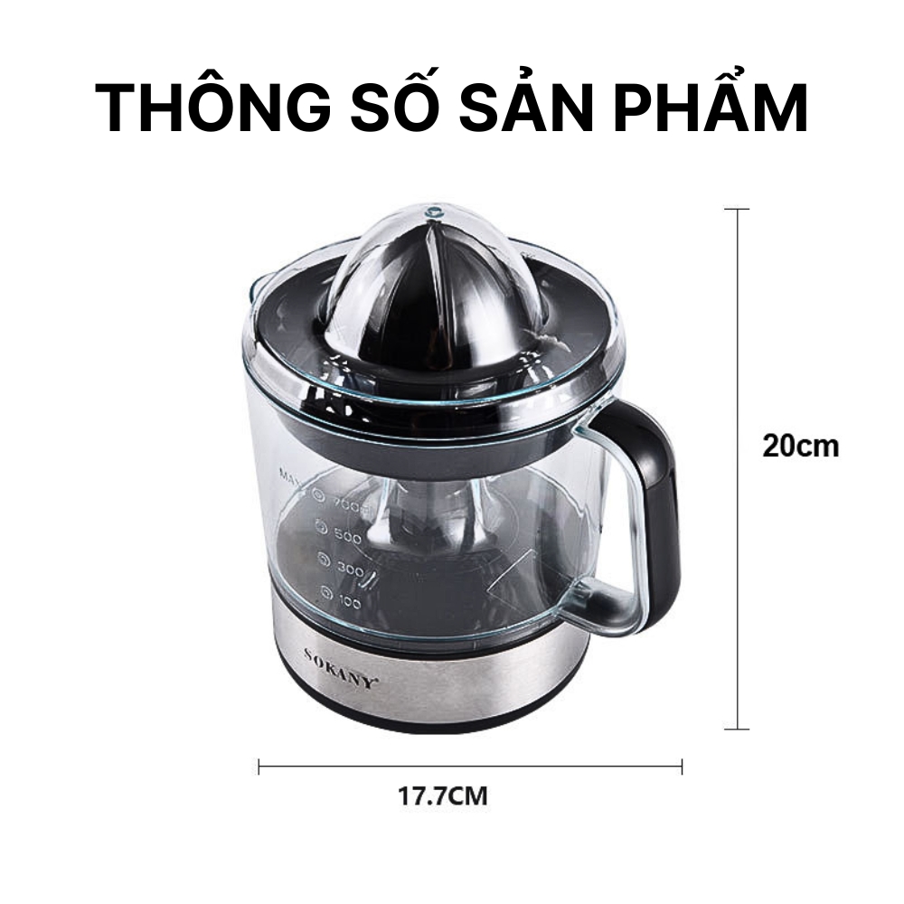 Máy vắt cam tự động công suất cao, máy ép cam tự động JE623D - HÀNG CHÍNH HÃNG - DELIYA
