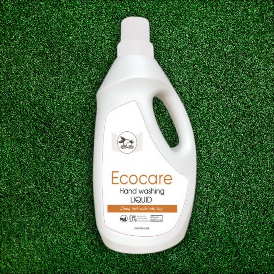 Nước Rửa Tay Bồ Hòn Hữu Cơ ECOCARE 1 lít - Sạch khuẩn, chăm sóc da tay, tinh dầu khử mùi - Nhài