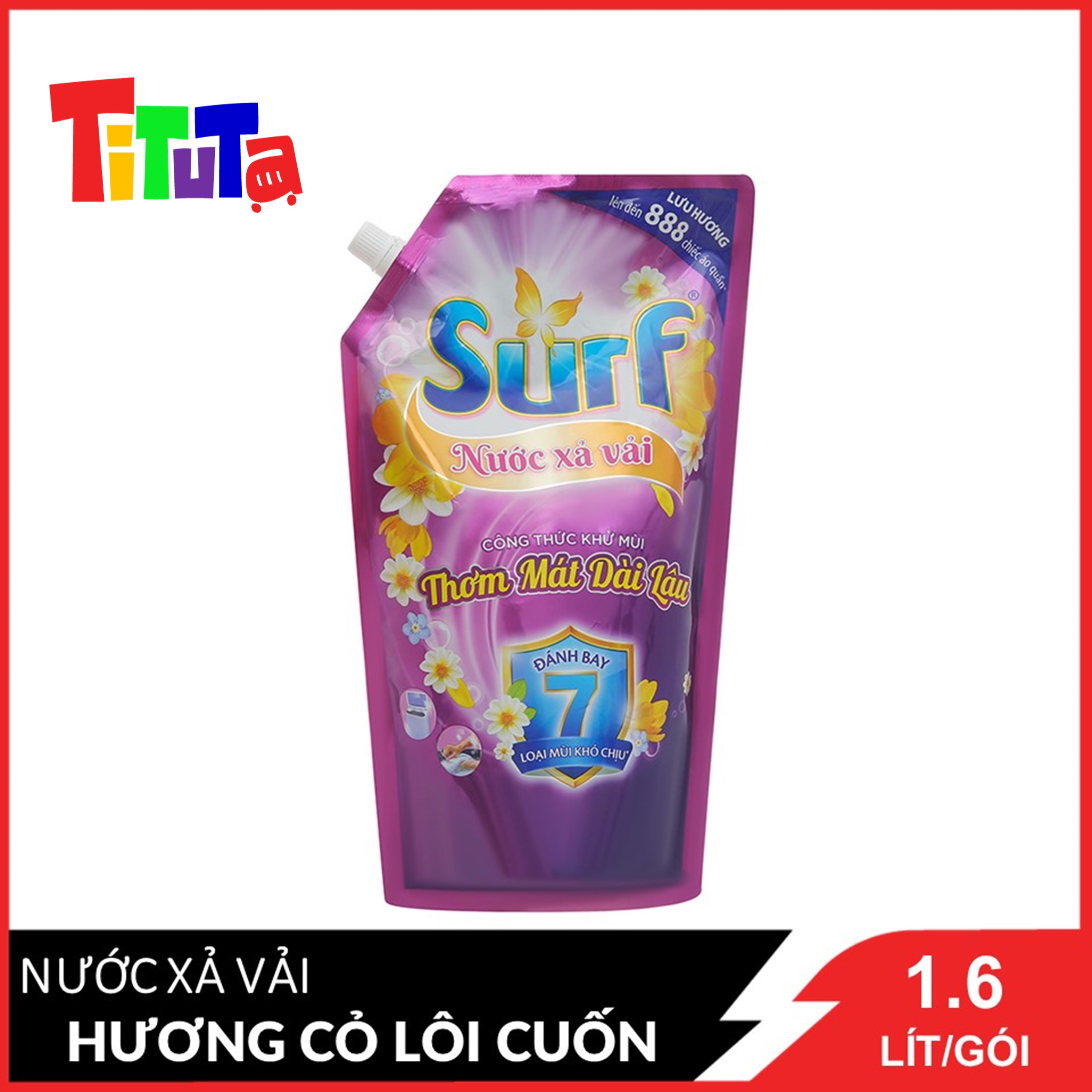 Nước Xả Vải Surf Hương Cỏ Lôi Cuốn Túi 1.6 Lít