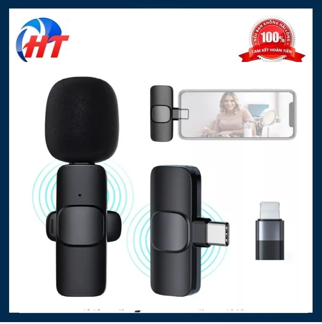 BỘ MICROPHONE K8-1 + TYPE-C KẸP ÁO SỬ DỤNG ĐỂ PHỎNG VẤN-HT