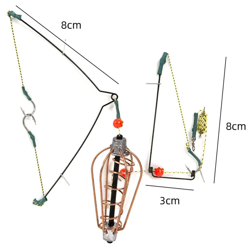 6xSpring Fishing Feeder Lead Thrower Carp Method Fishing Bait Cage 15/20/25g